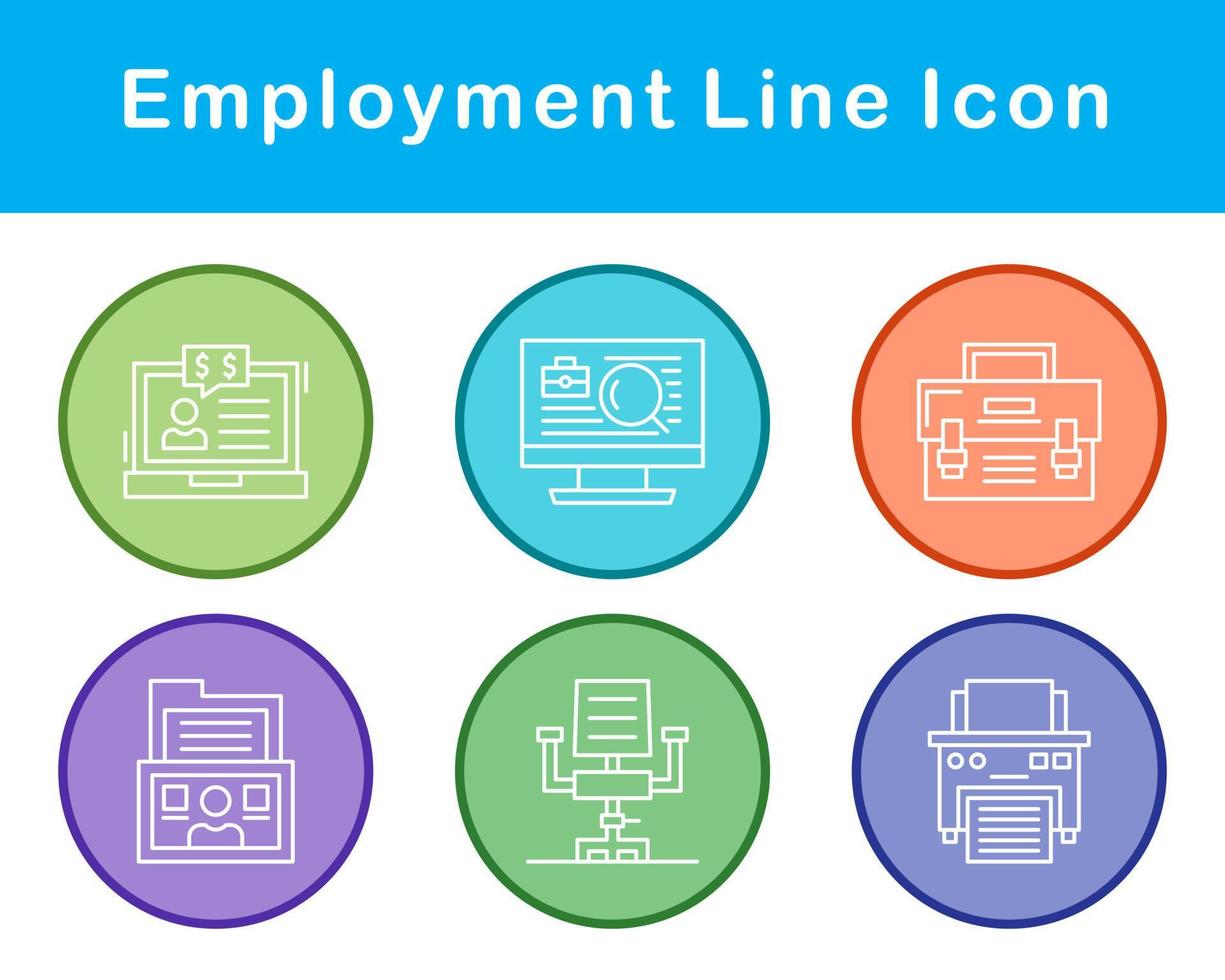 Employment Vector Icon Set