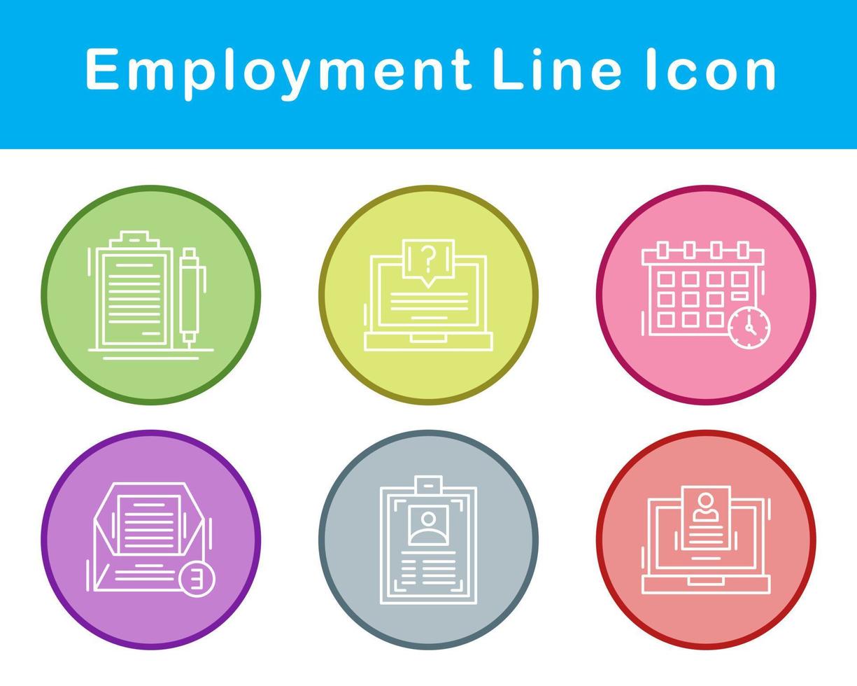 Employment Vector Icon Set