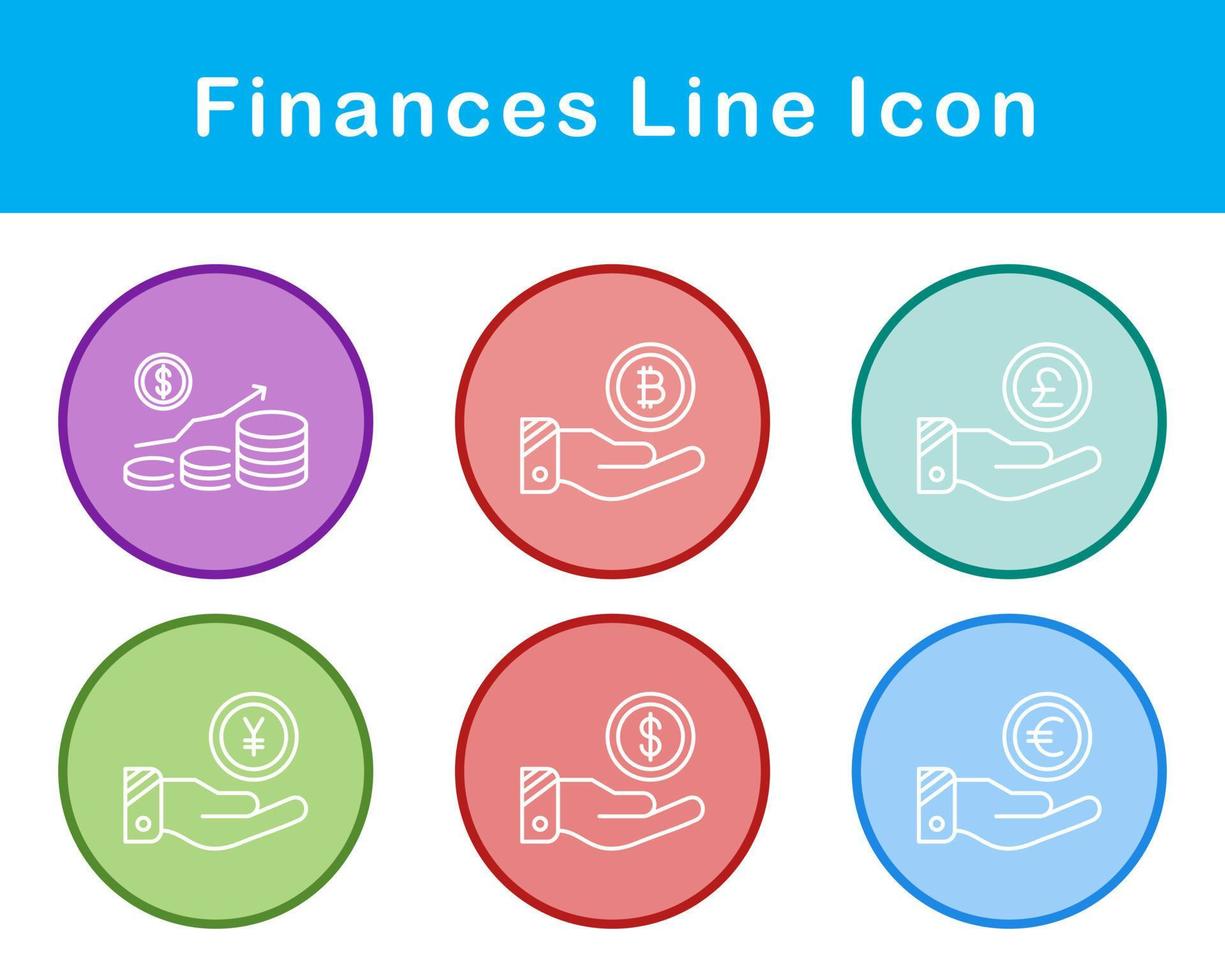 finanzas vector icono conjunto