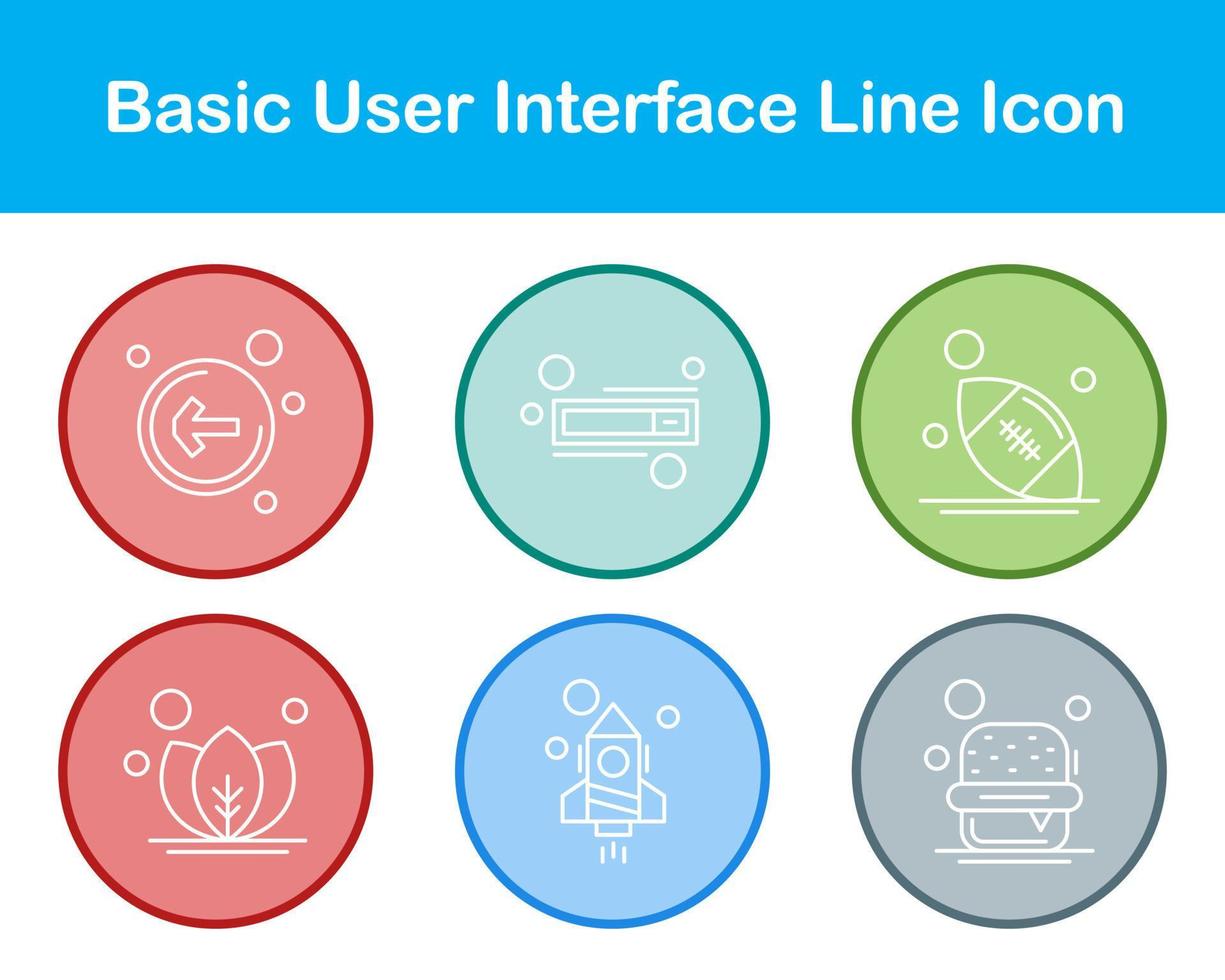 Basic User Interface Vector Icon Set