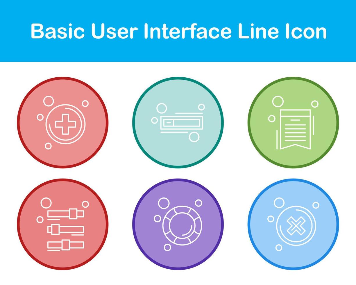 Basic User Interface Vector Icon Set