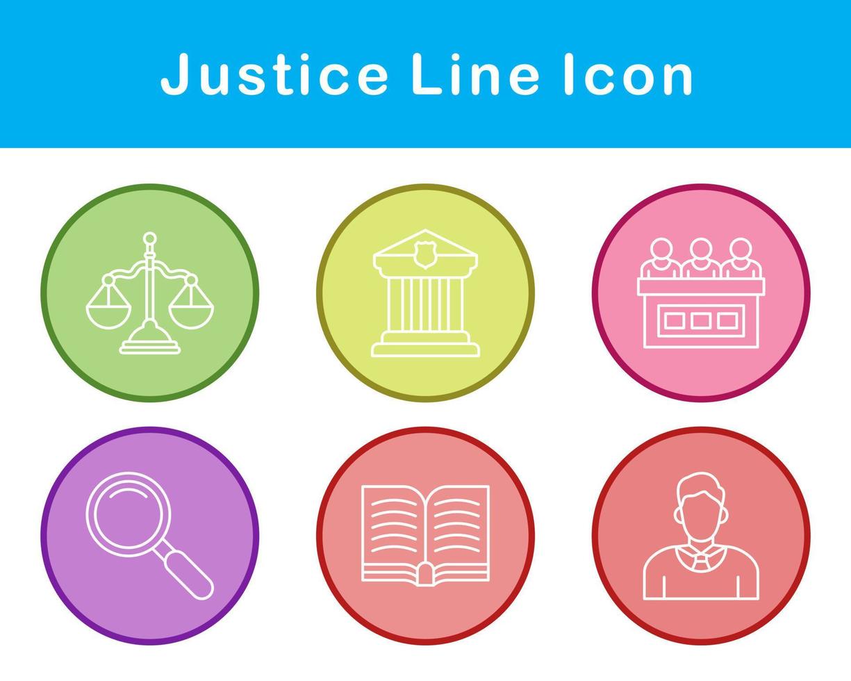 Justice Vector Icon Set