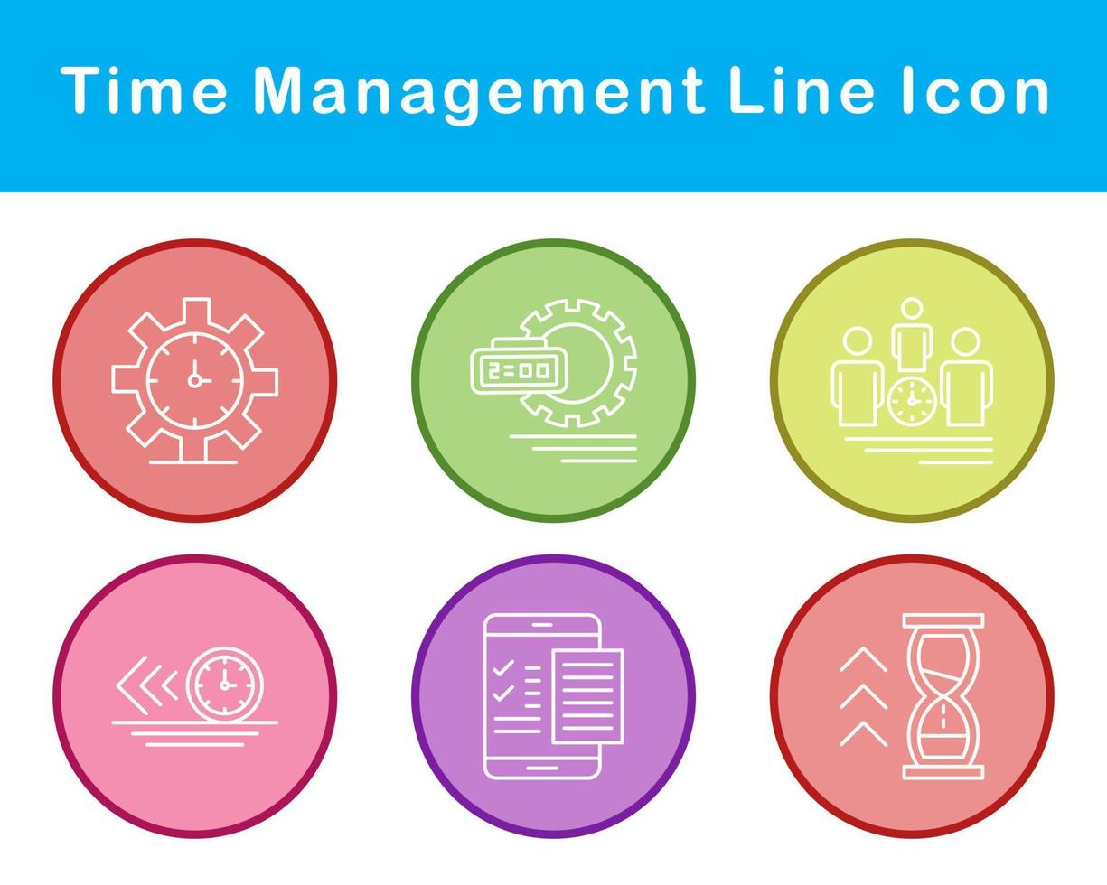 Time Management Vector Icon Set