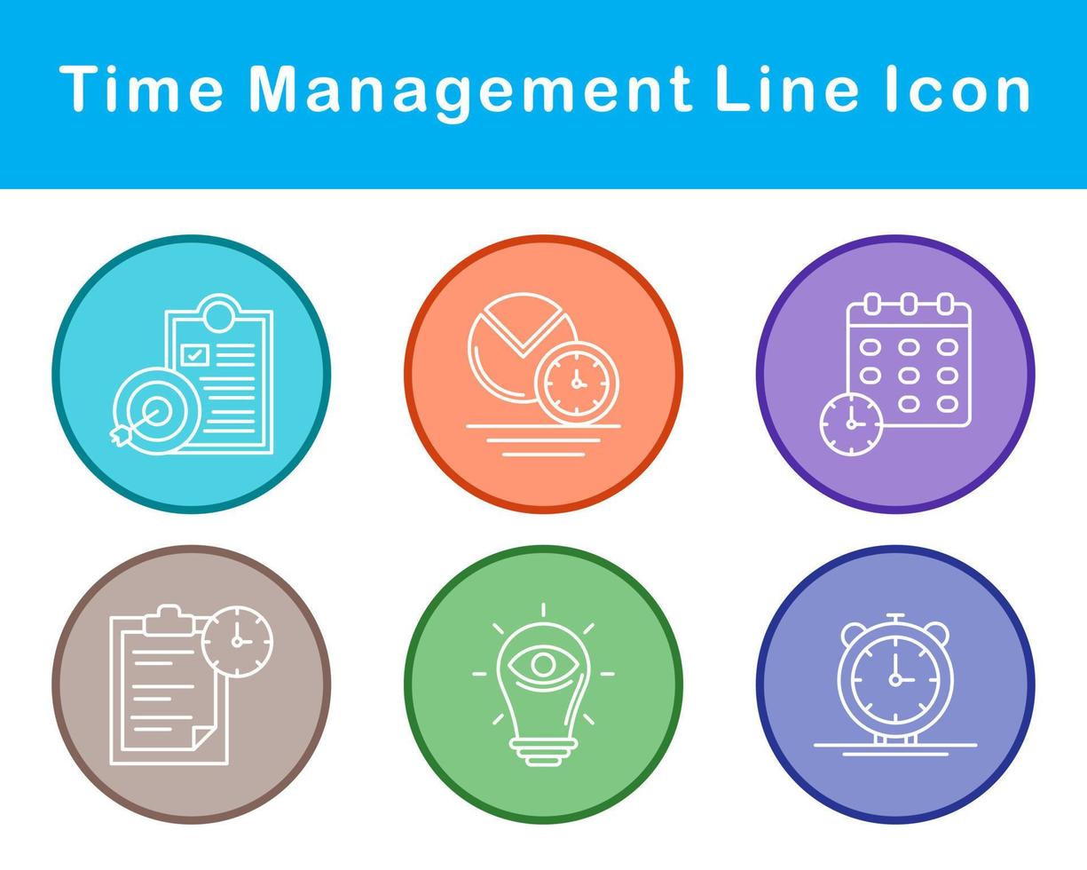 Time Management Vector Icon Set