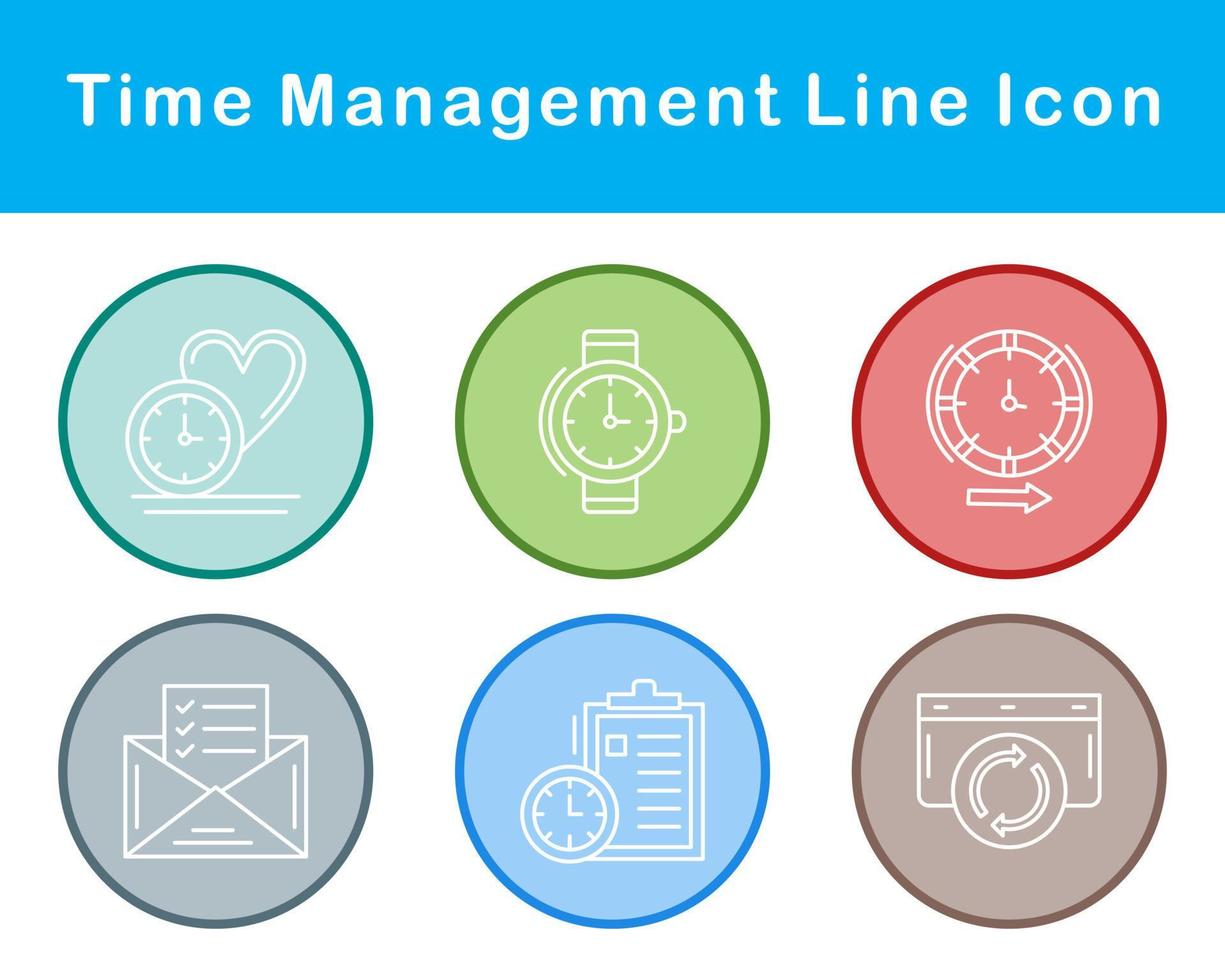 Time Management Vector Icon Set