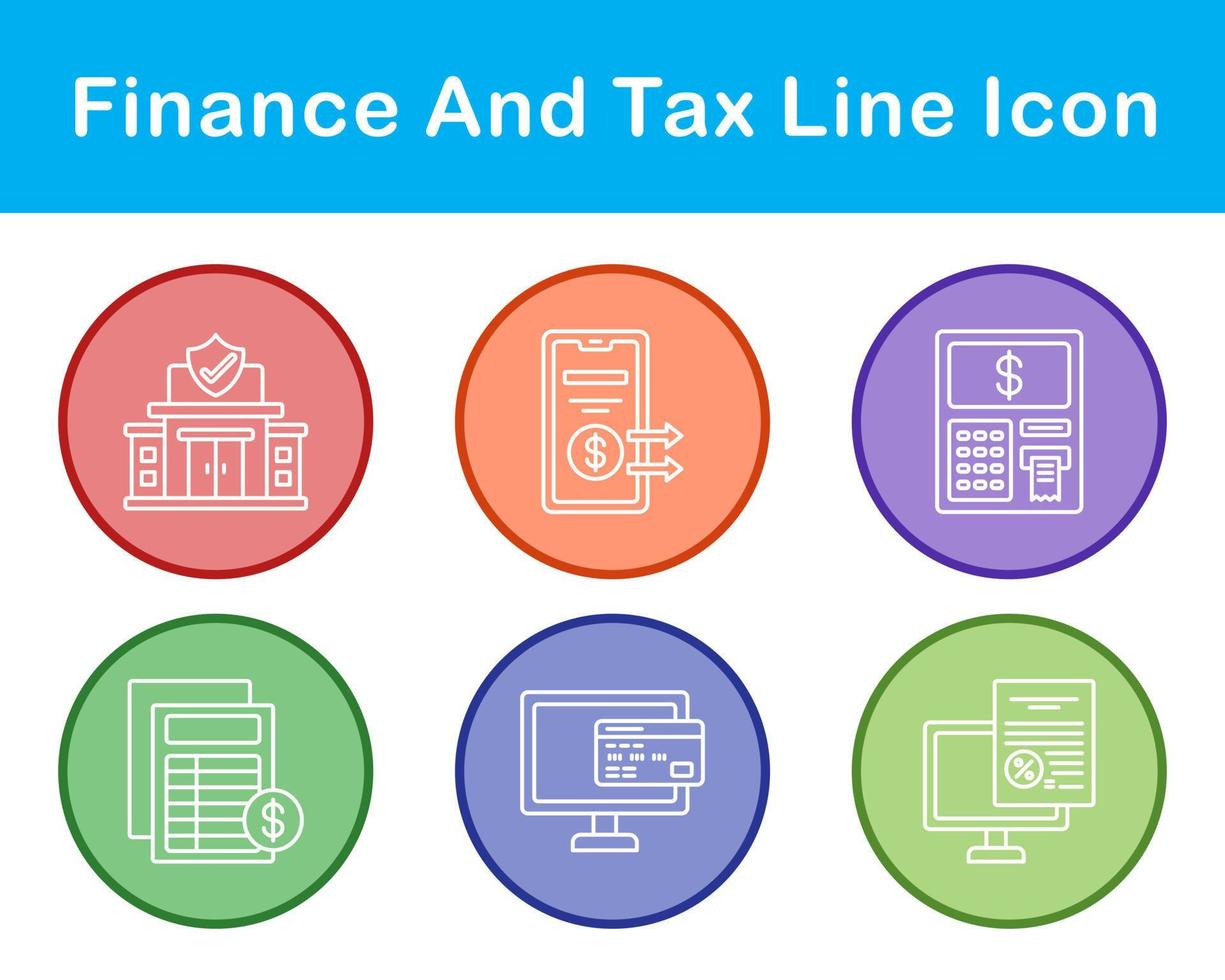Finance And Tax Vector Icon Set