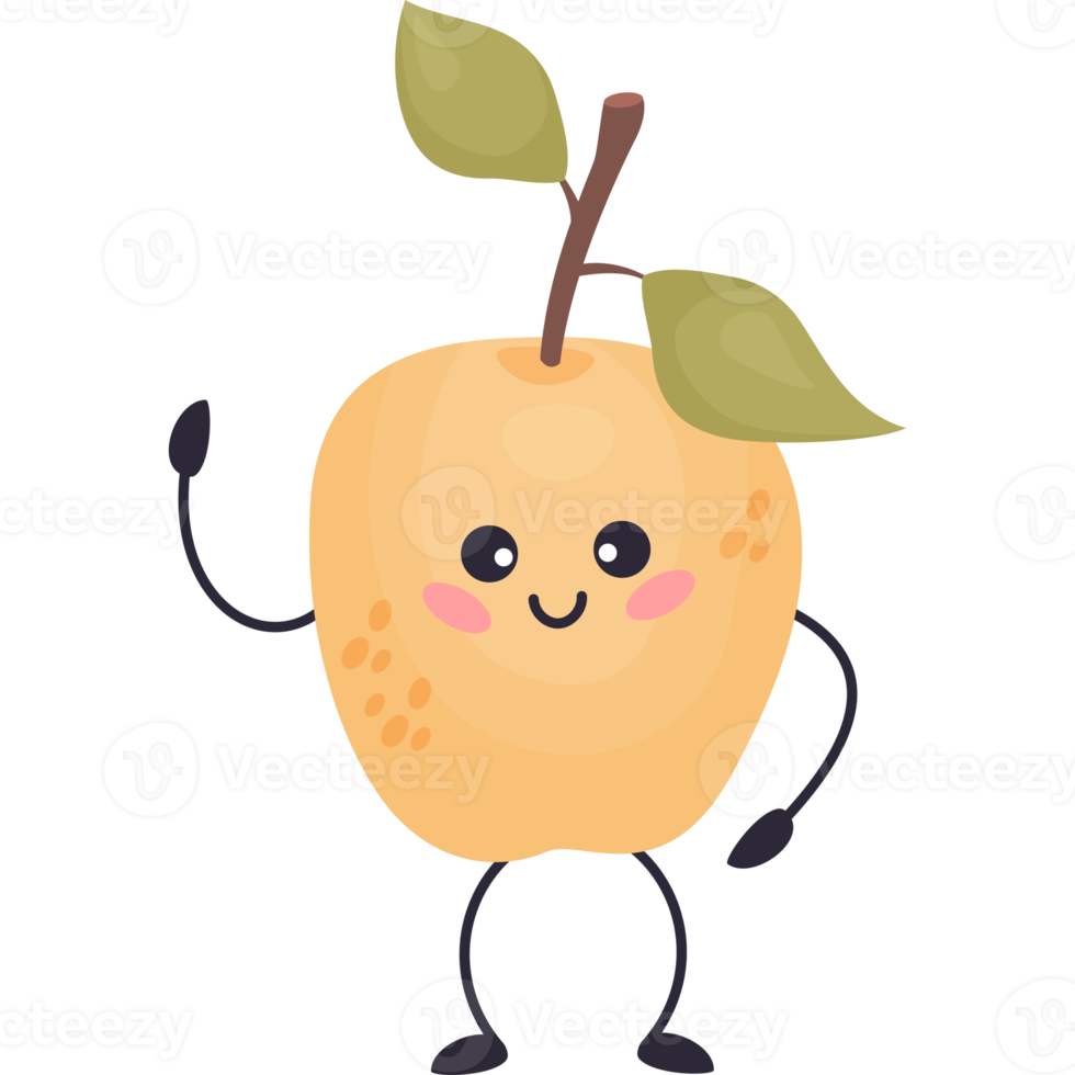 cute character apple png