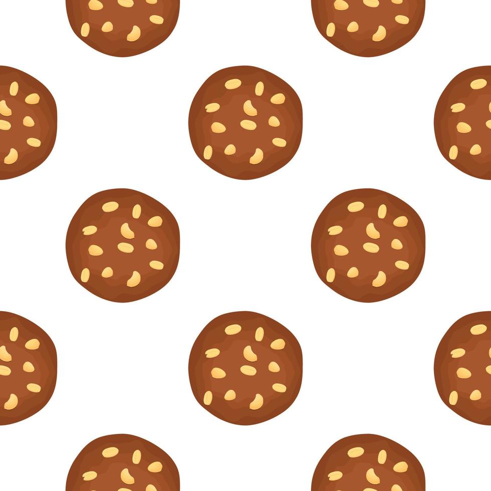 Pattern homemade cookie different taste in pastry biscuit vector