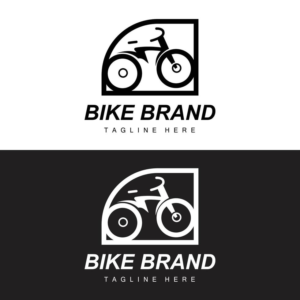 bicicleta logo, vehículo vector, bicicleta silueta icono, sencillo diseño inspiración vector