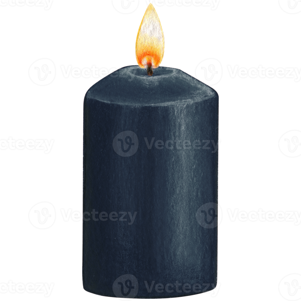 watercolor hand drawn candles png