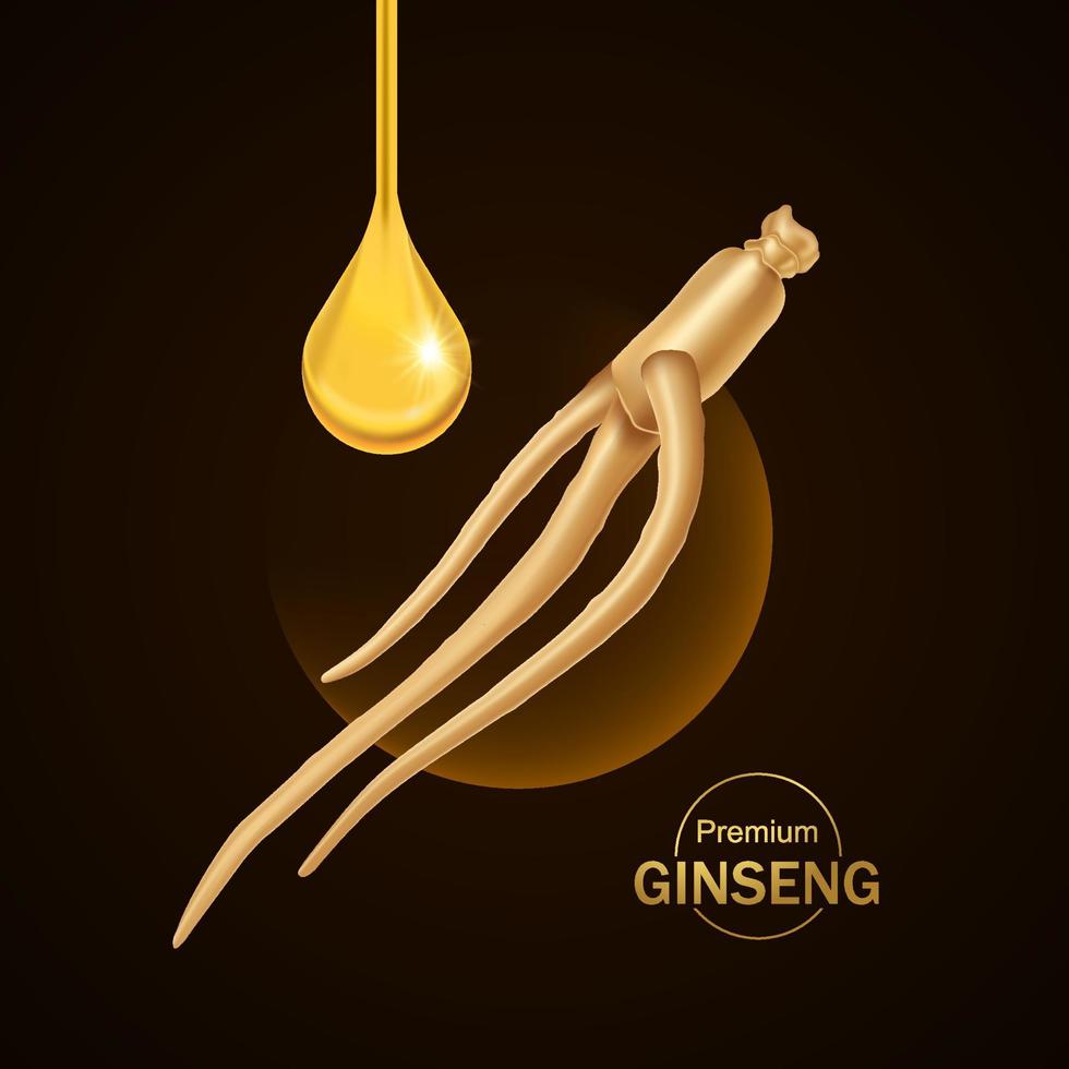 Premium ginseng vector illustration