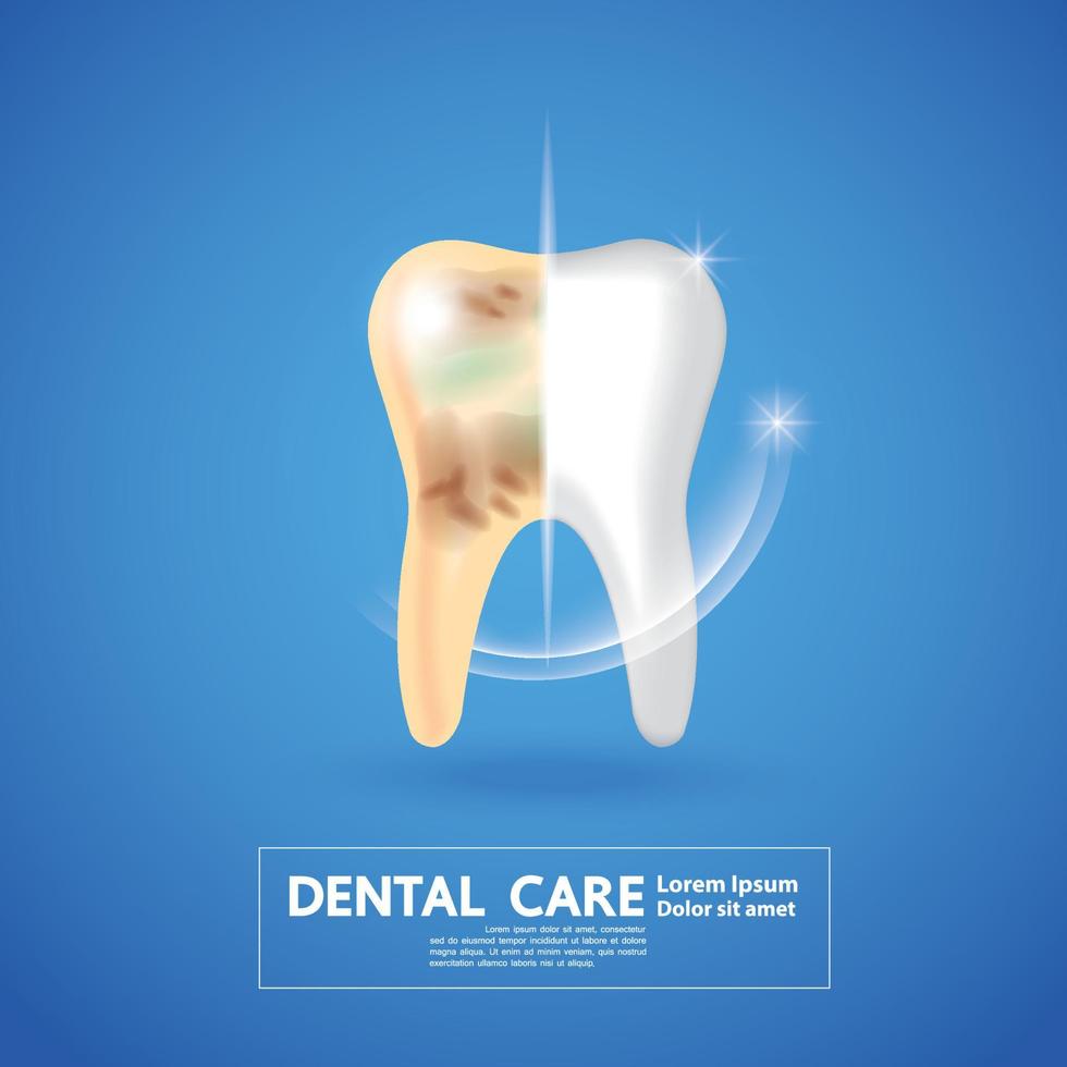 Dental care creative concept. vector