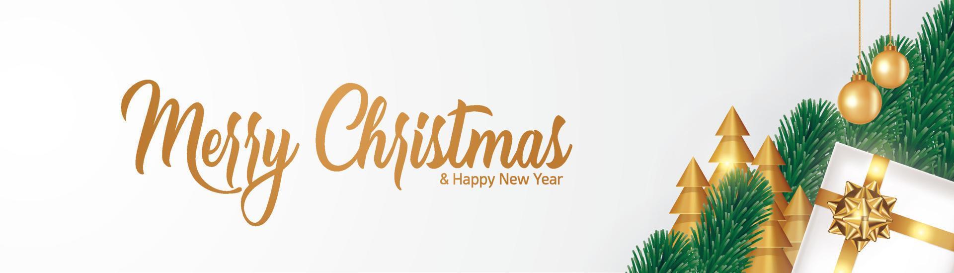 Merry christmas and happy new year illustration. vector