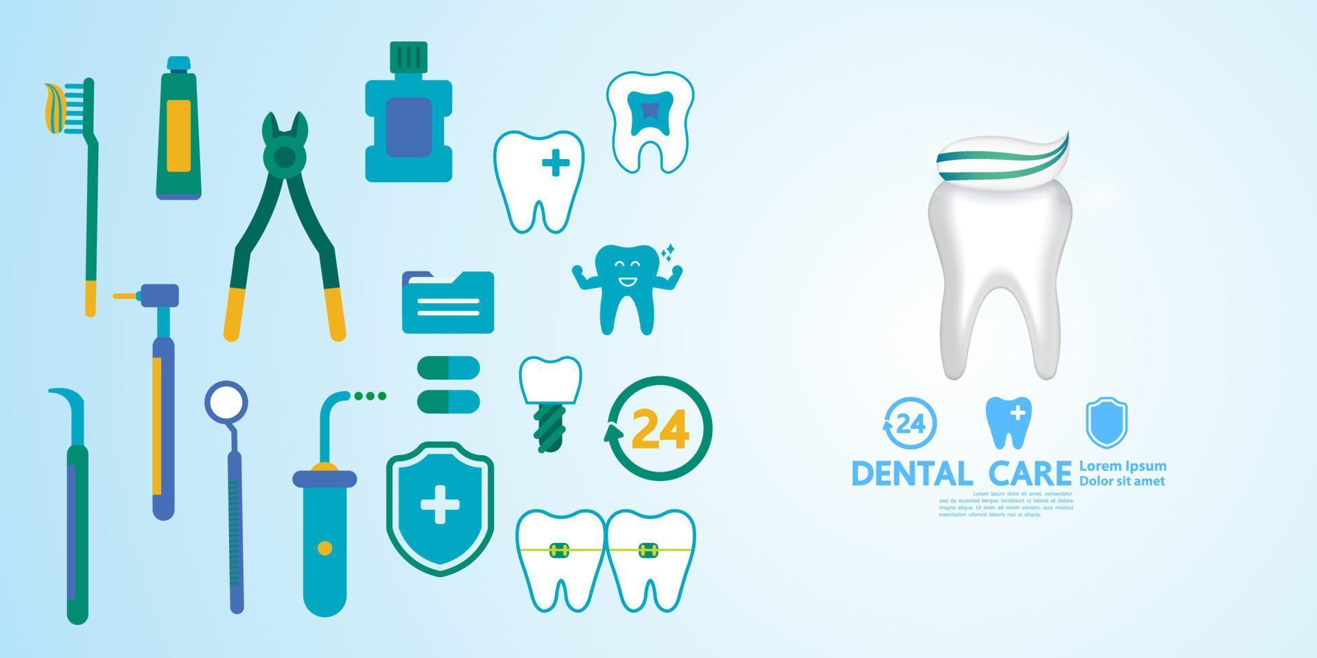 Dental care creative concept. vector