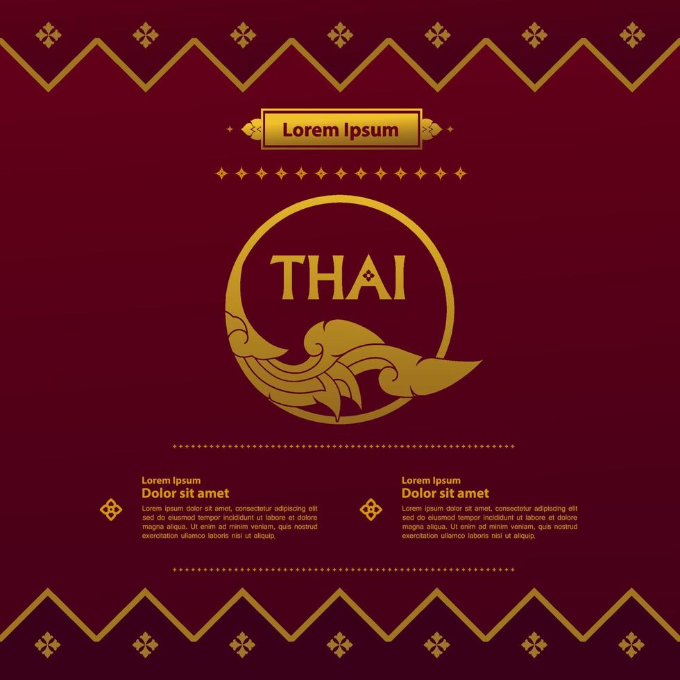 Thai Arts element for Thai graphic design vector illustration.
