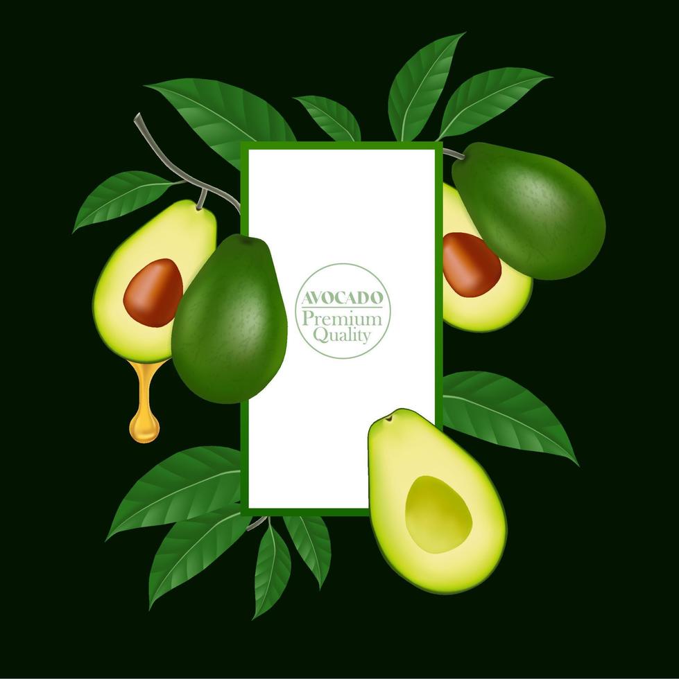 Fresco aguacate para bueno salud vector ilustración