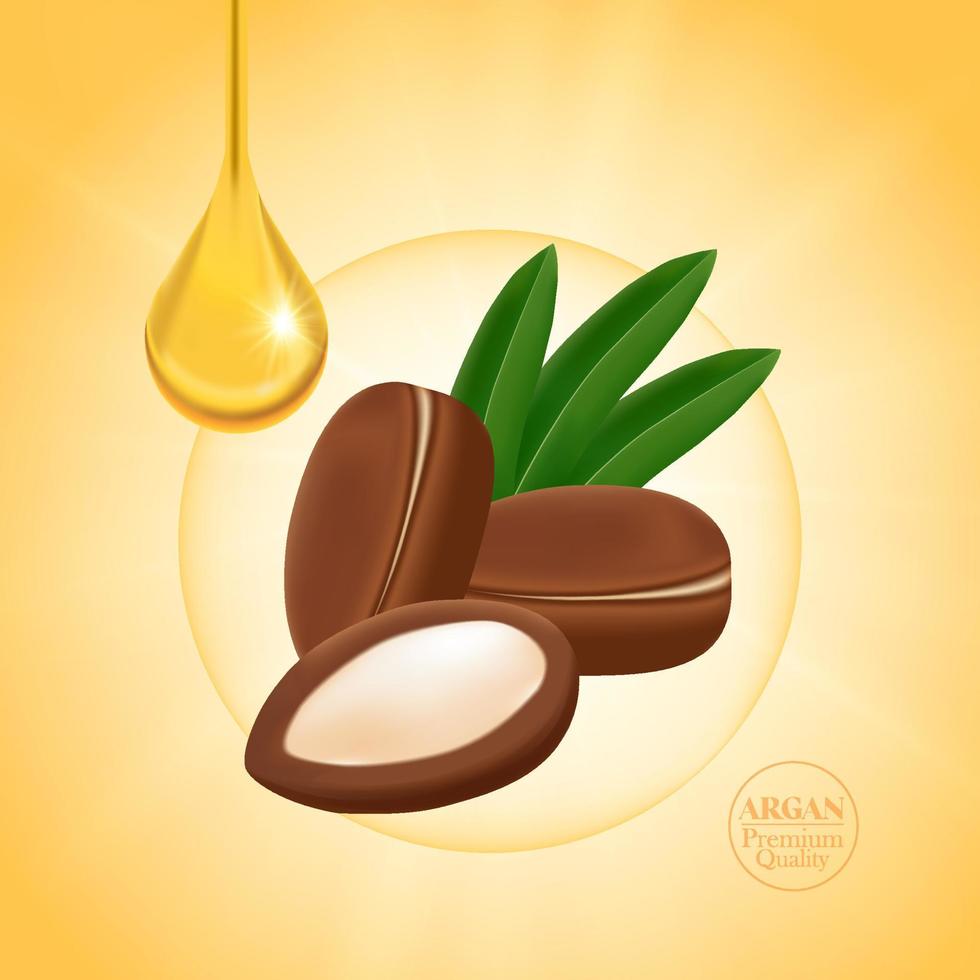 Argan extract for hair product vector illustration vector
