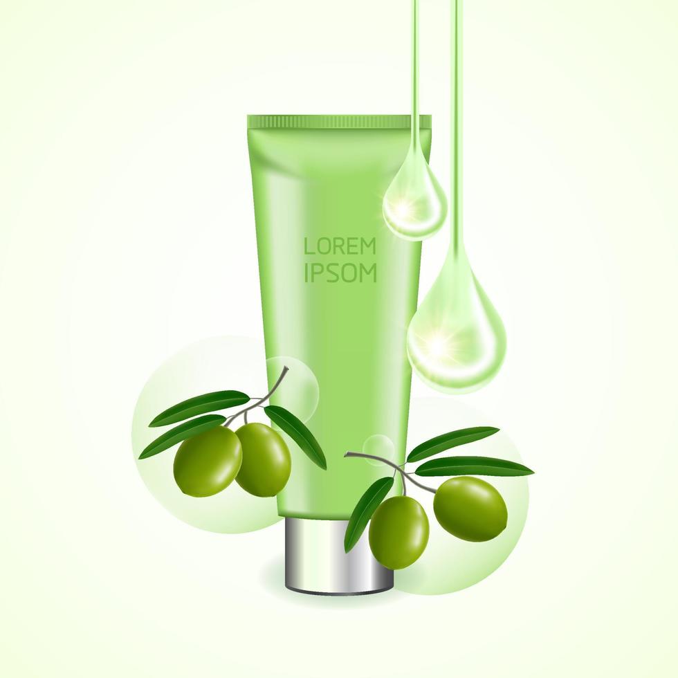 aceituna belleza y cosmético elegante ilustración. vector