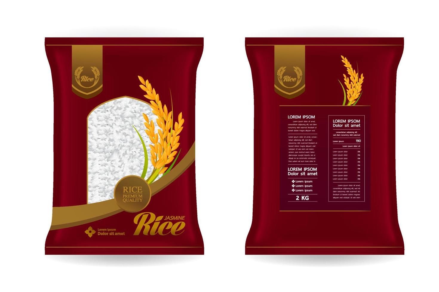 Premium Rice great quality design concept  vector. vector