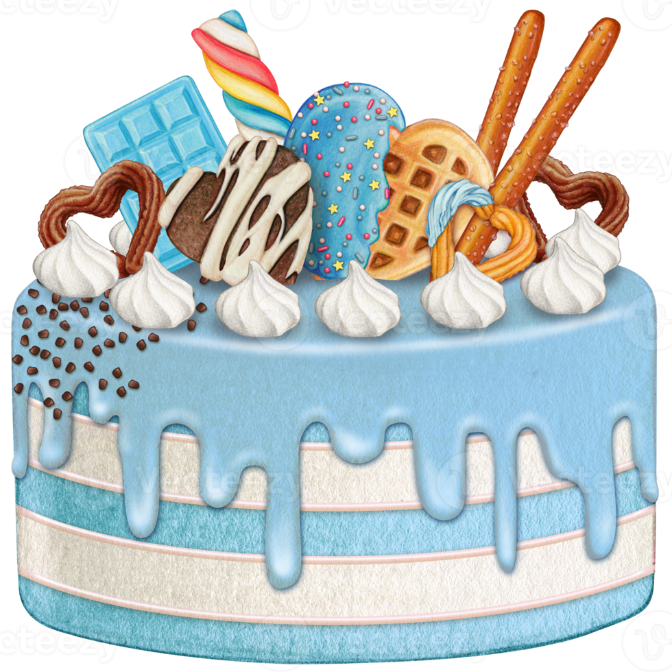 watercolor lovely cake png