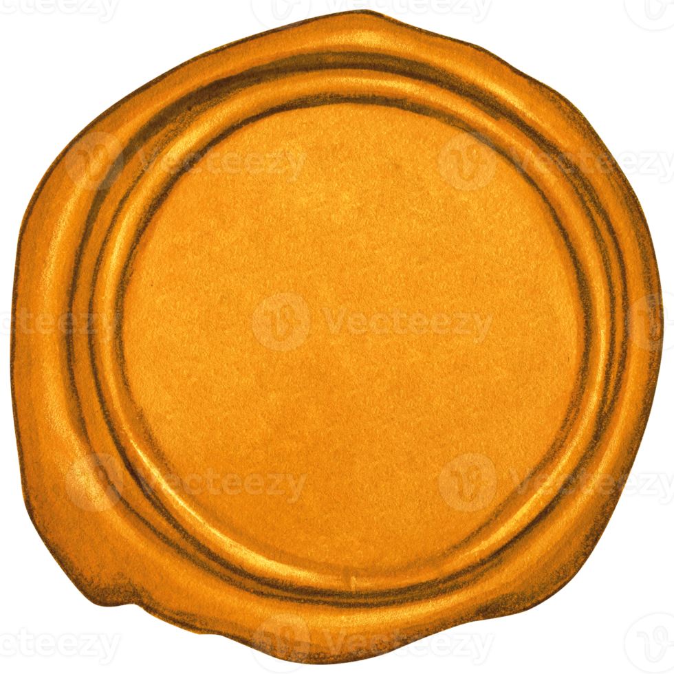 Watercolor vintage calligraphy wax seal 21361291 PNG