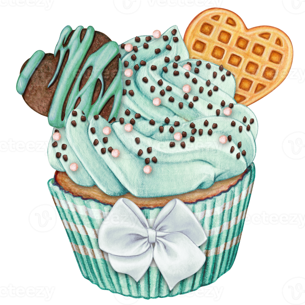 acquerello mano disegnato Cupcake png