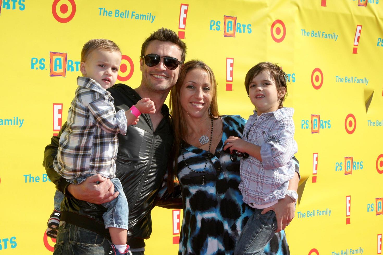 LOS ANGELES  NOV 7  Daniel Goddard sons Sebastian  Ford wife Rachel Marcus arrives at the PS Arts Express Yourself Event at Barker Hanger on November 7 2010 in Santa Monica CA photo