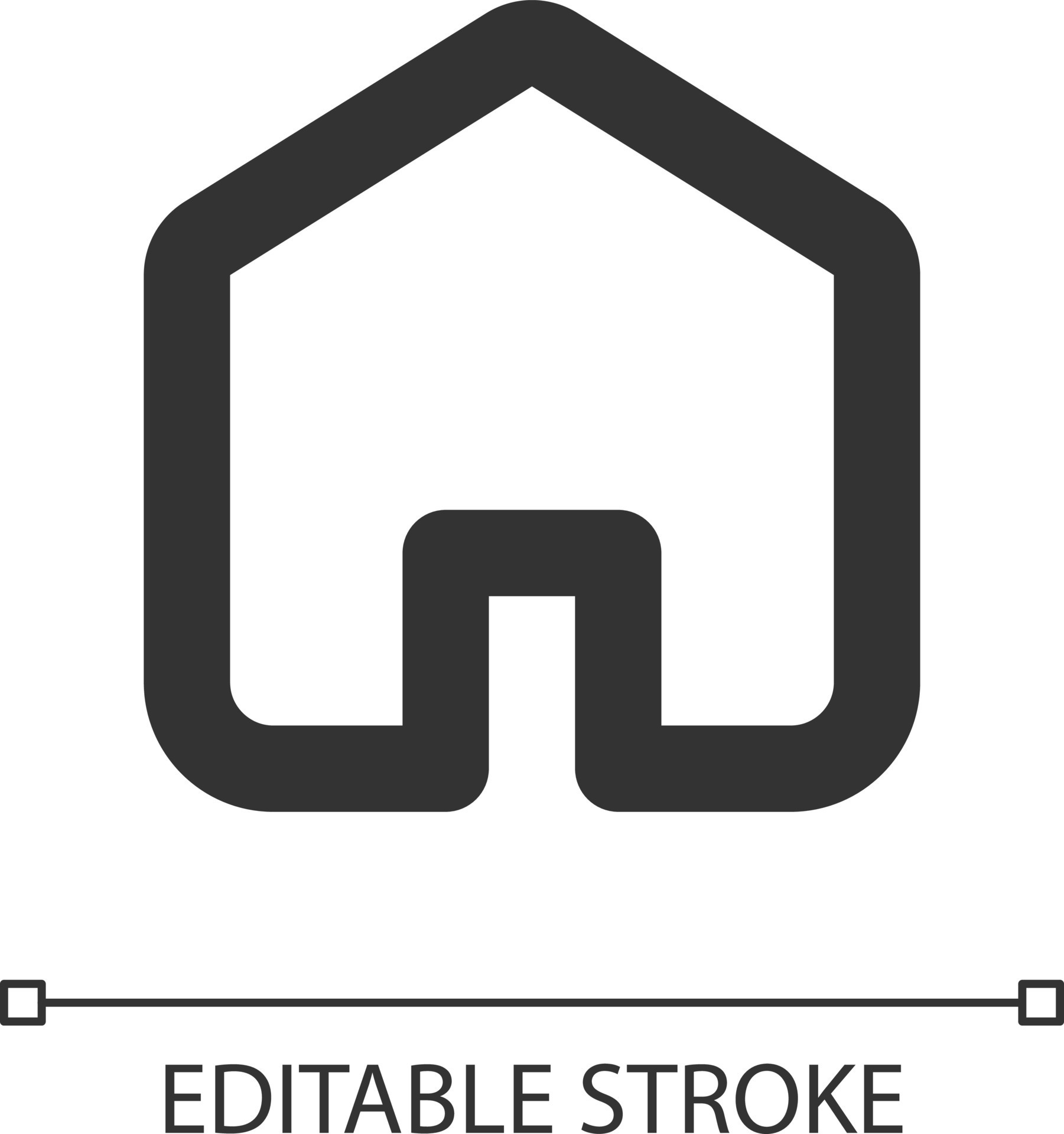 hogar píxel Perfecto lineal ui icono abierto sitio web página