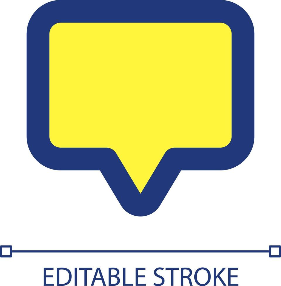Leave note pixel perfect RGB color ui icon. Social media notification. Message. Simple filled line element. GUI, UX design for mobile app. Vector isolated pictogram. Editable stroke