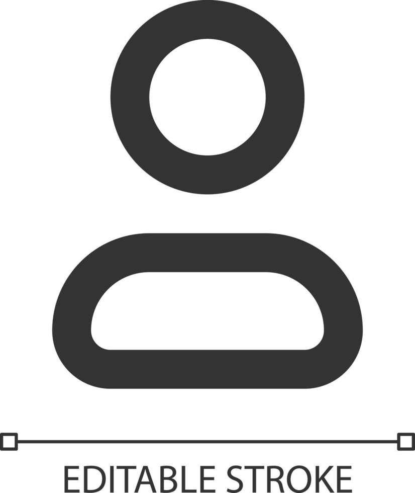 Contact pixel perfect linear ui icon. Address book. Profile page. User name and phone number. GUI, UX design. Outline isolated user interface element for app and web. Editable stroke vector