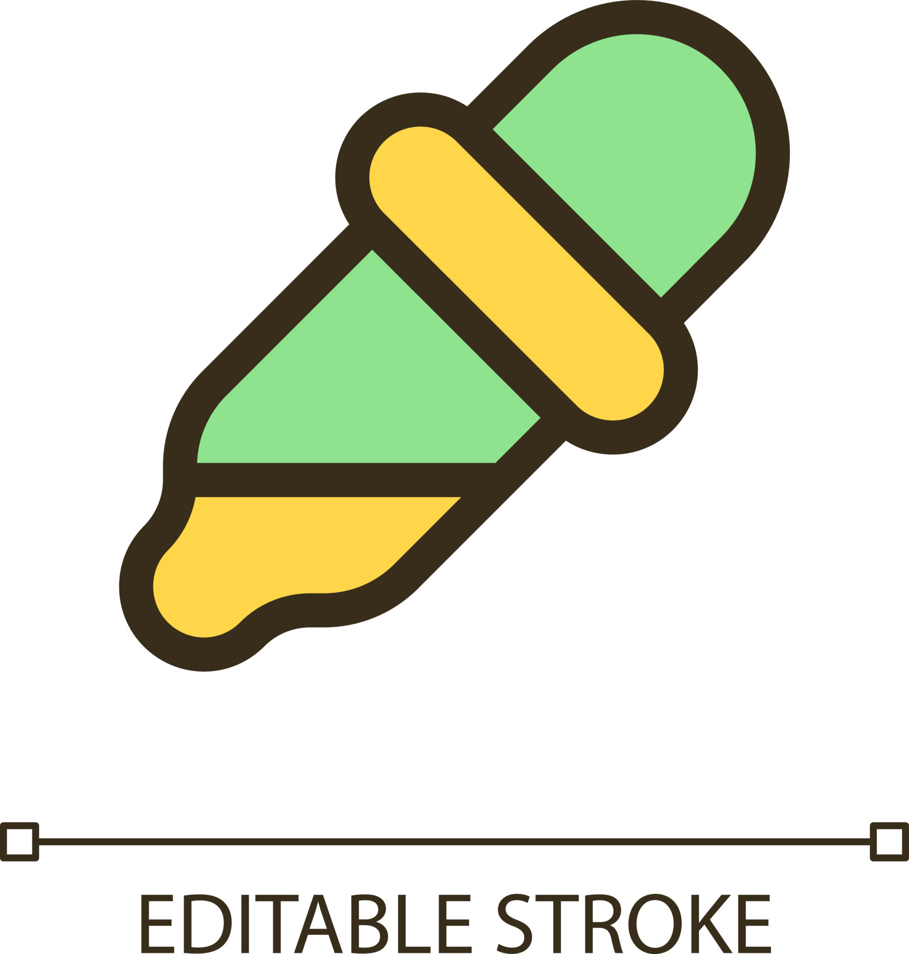 Eyedropper pixel perfect RGB color ui icon. Colour sample. Photo editor