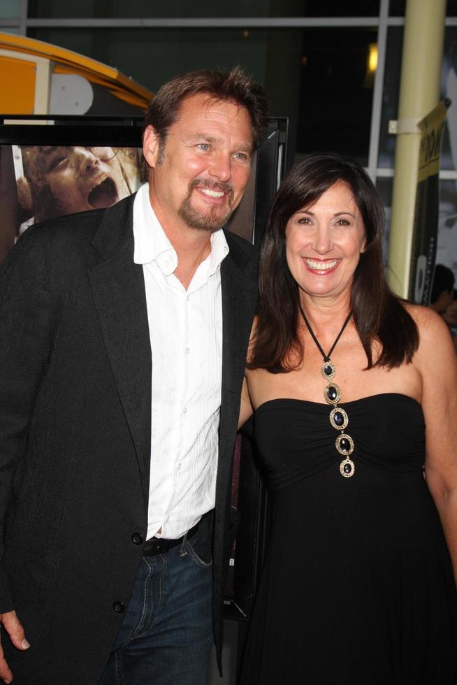Greg Evigan Pamela Serpe arriving at the Sorority Row Premiere at the ArcLight Theaters in Los