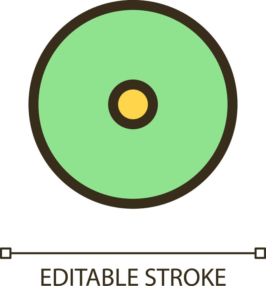 Disc storage pixel perfect RGB color ui icon. Data record device. Simple filled line element. GUI, UX design for mobile app. Vector isolated pictogram. Editable stroke