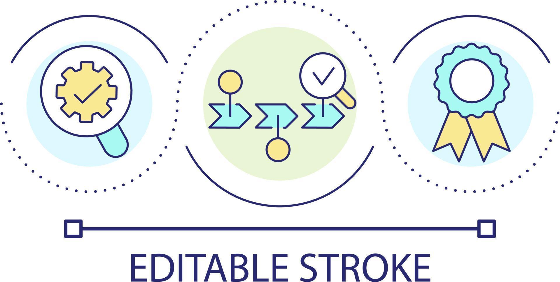Build development way loop concept icon. Business achievement and strategy. Business growth abstract idea thin line illustration. Isolated outline drawing. Editable stroke vector