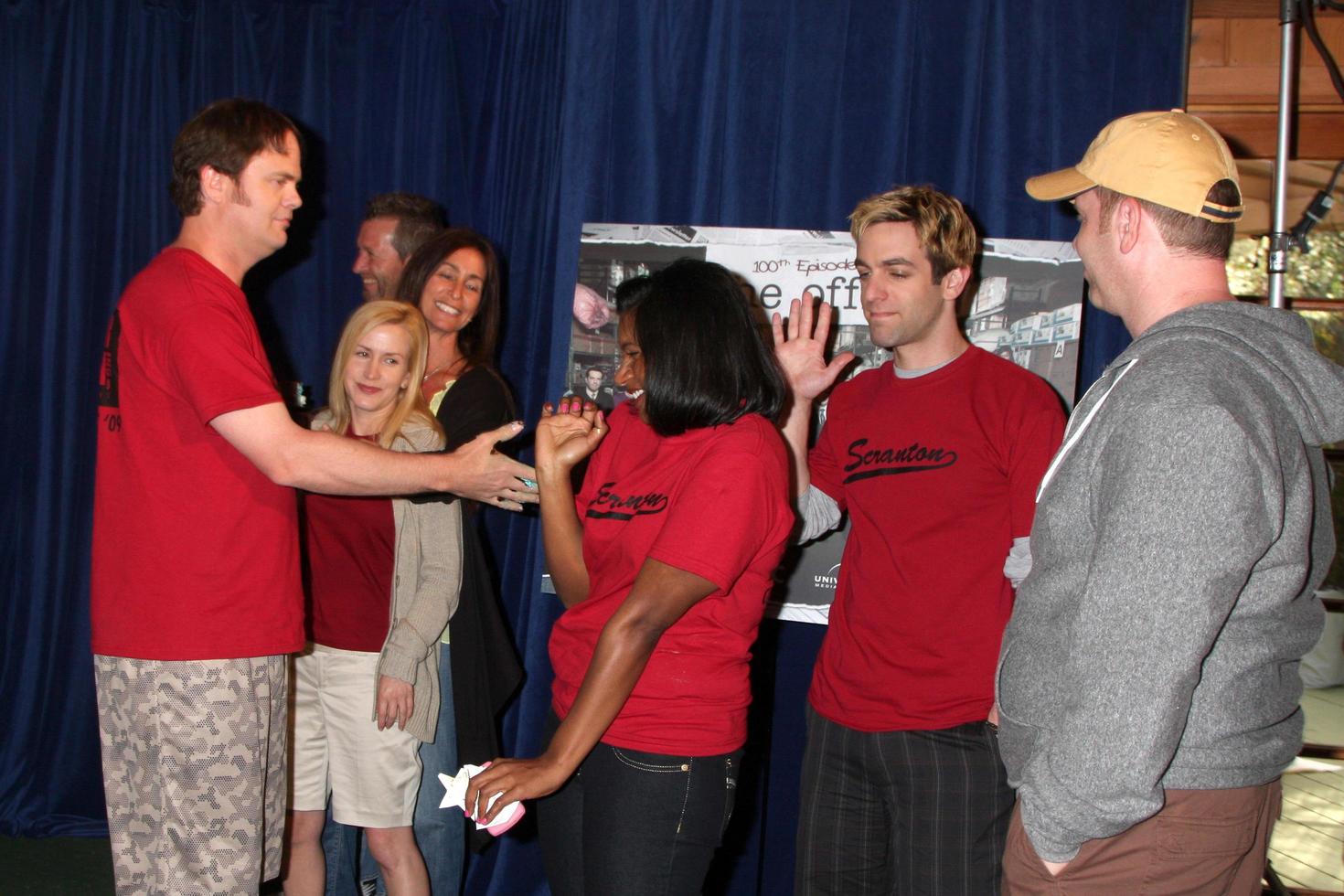 Rainn Wilson  Mindy Kaling    100th Episode of The Office  On Location at Calamigos Ranch in Malibu  CA on April 14 20092009 photo
