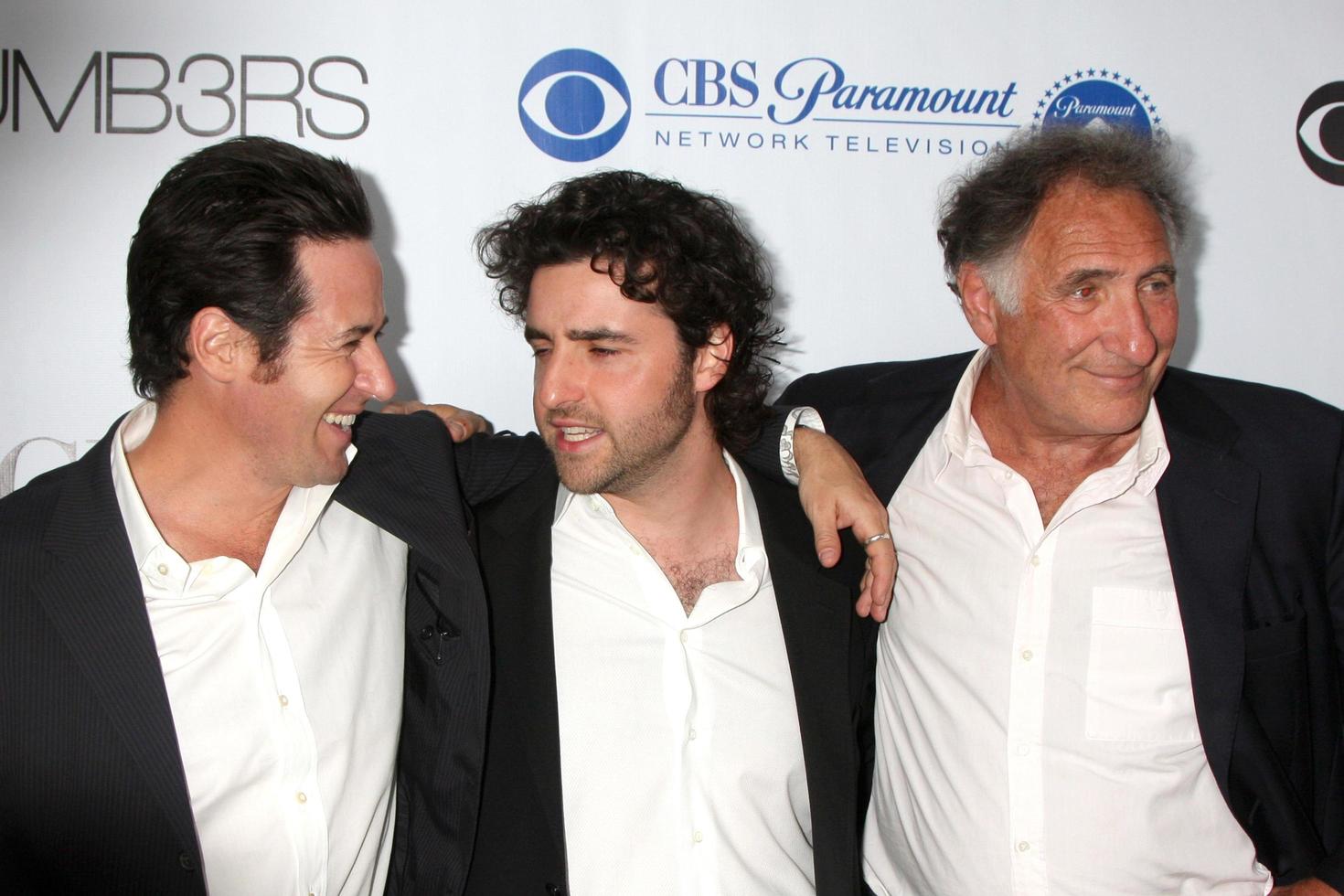 Rob Morrow David Krumholtz and Judd Hirsch arriving at the Numb3rs 100th Episode Party at the Sunset Tower Hotel in West Hollywood  California on April 21 20092009 photo