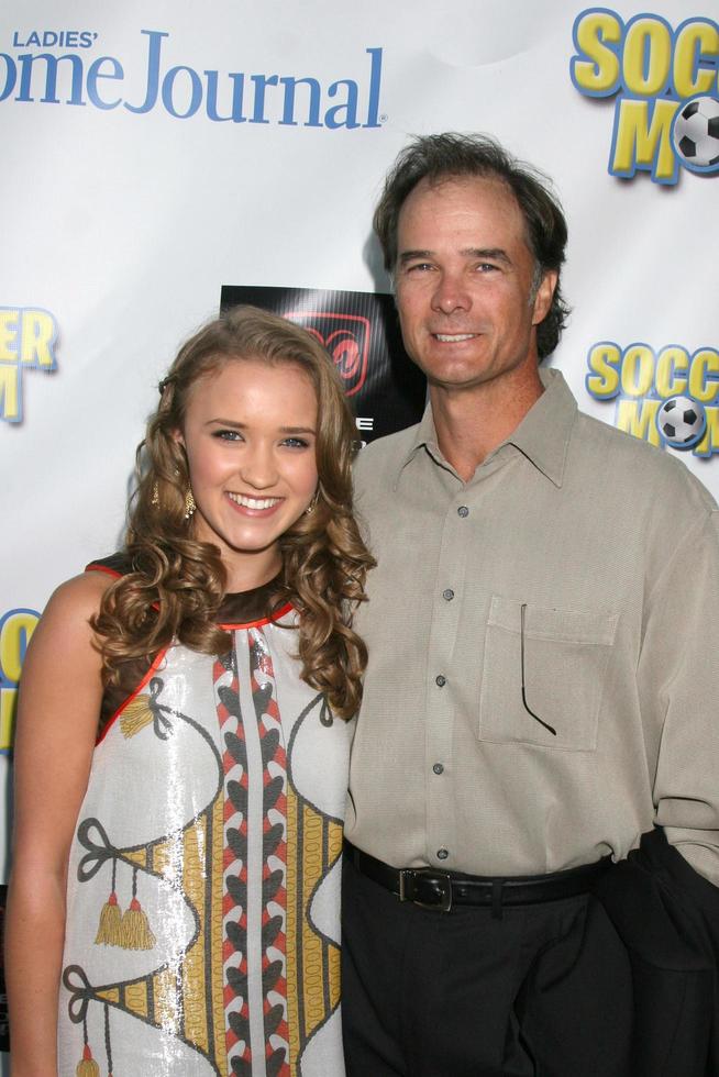 Emily Osment   dad Eugene Osment arriving at The Premiere of Soccer Mom presented by Ladies Home Journal  Bogner Entertainment at the La Cienega Park in Beverly Hills CA onSeptember 20 20082008 photo