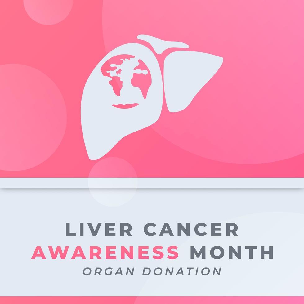 Happy Liver Cancer Awareness Month Celebration Vector Design Illustration for Background, Poster, Banner, Advertising, Greeting Card