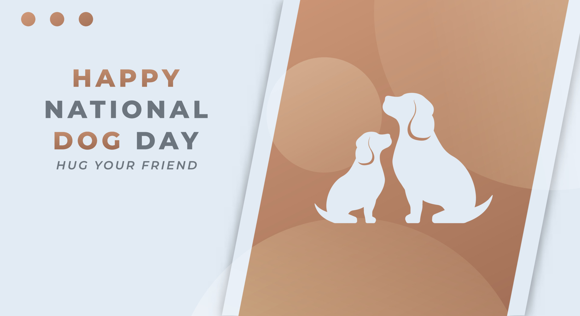 Happy National Dog Day August Celebration Vector Design Illustration