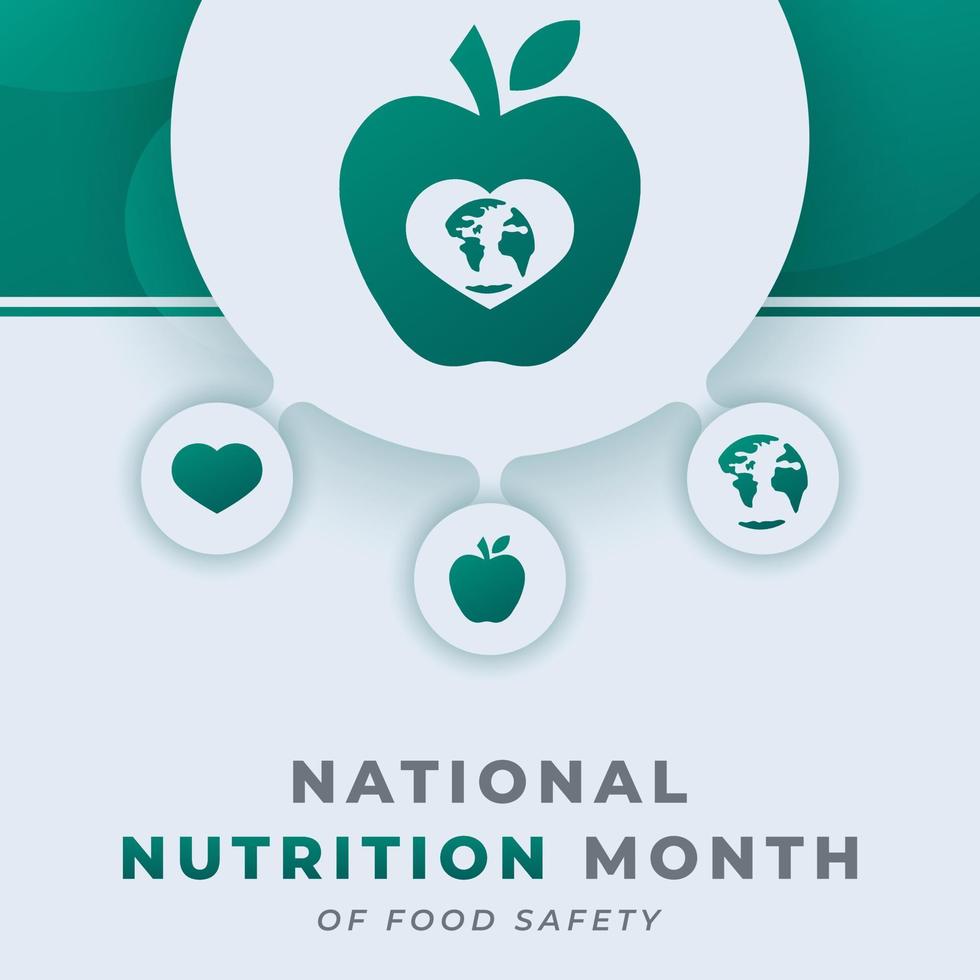 Happy National Nutrition Month Celebration Vector Design Illustration