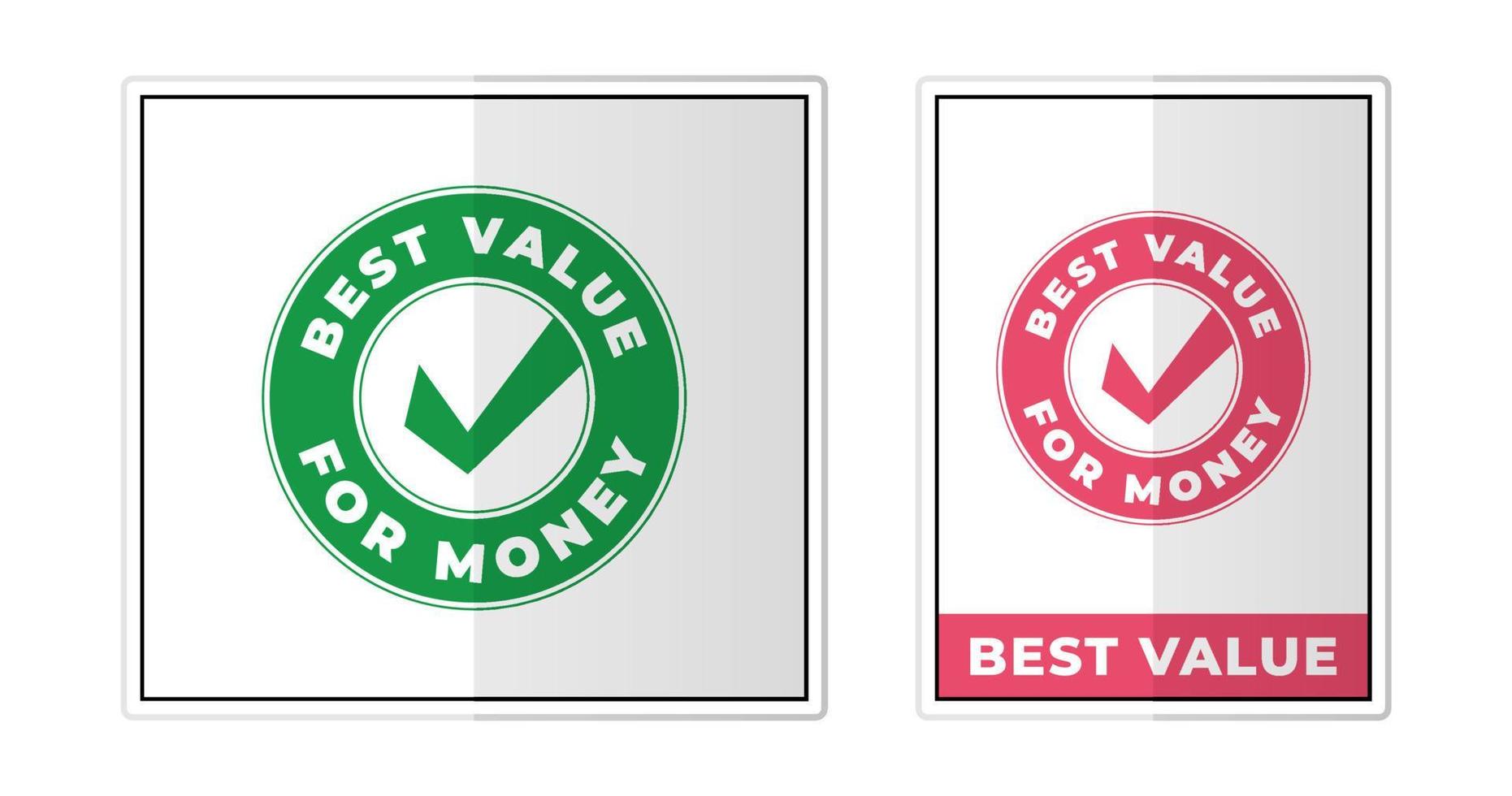 Best Value for Money Sign Label Symbol Icon Vector Illustration