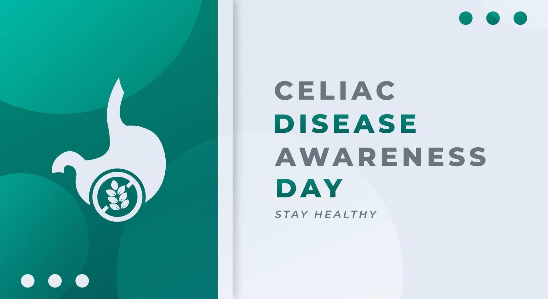 Celiac Disease Awareness Light Green Ribbon party Banner 35x70in