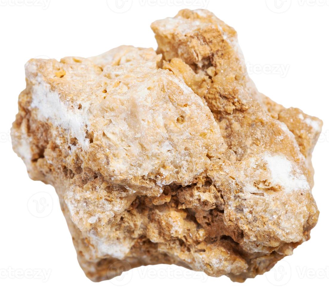 Travertine mineral isolated on white photo