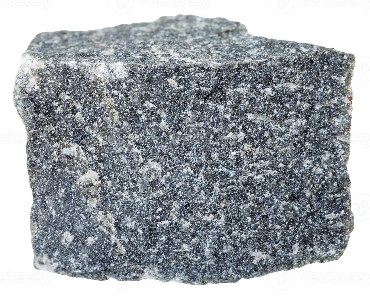 Andesite stone isolated on white background photo