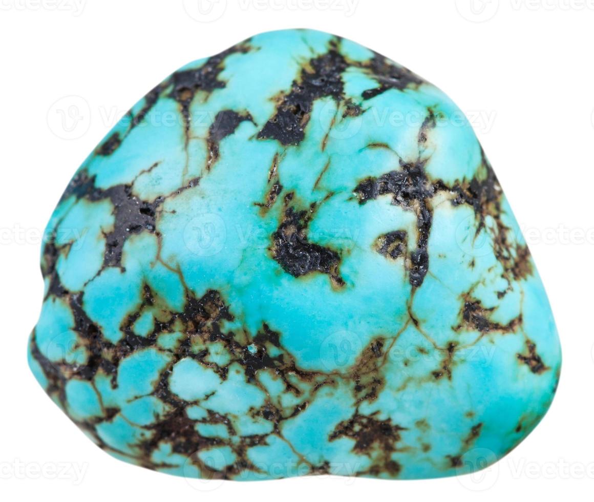 polished blue Howlite turquenite gemstone photo