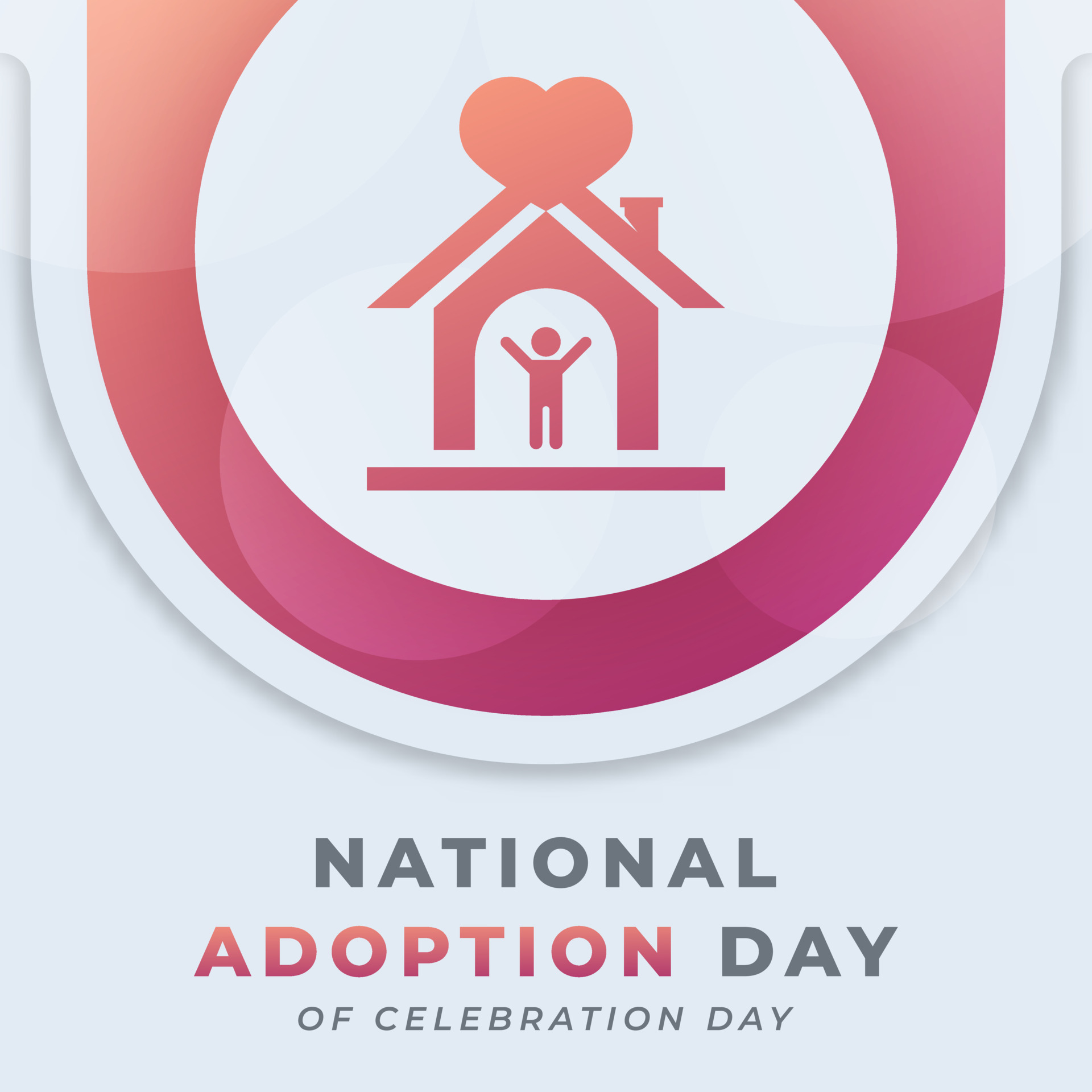 Happy National Adoption Day Celebration Vector Design Illustration for