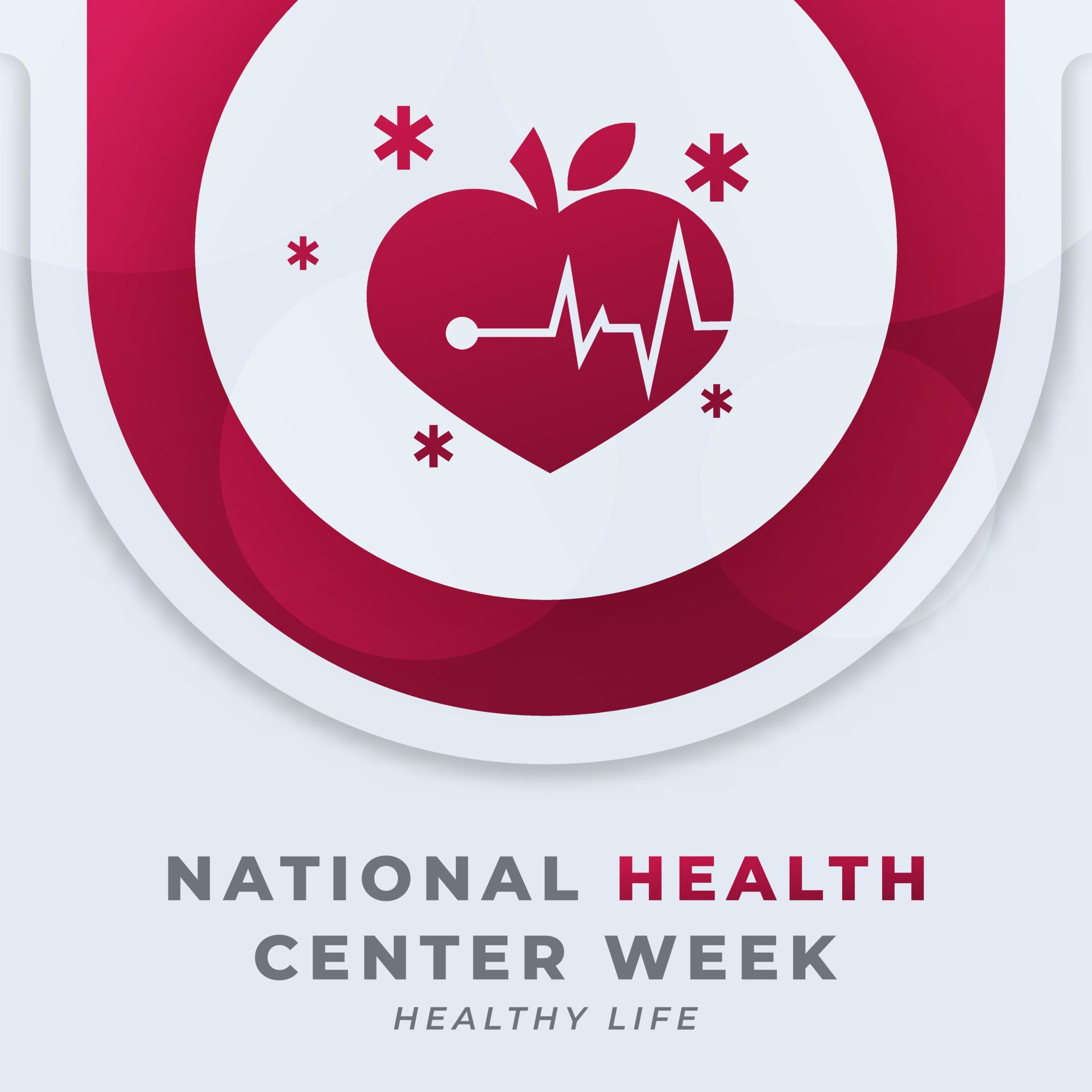 Happy National Health Center Week Celebration Vector Design