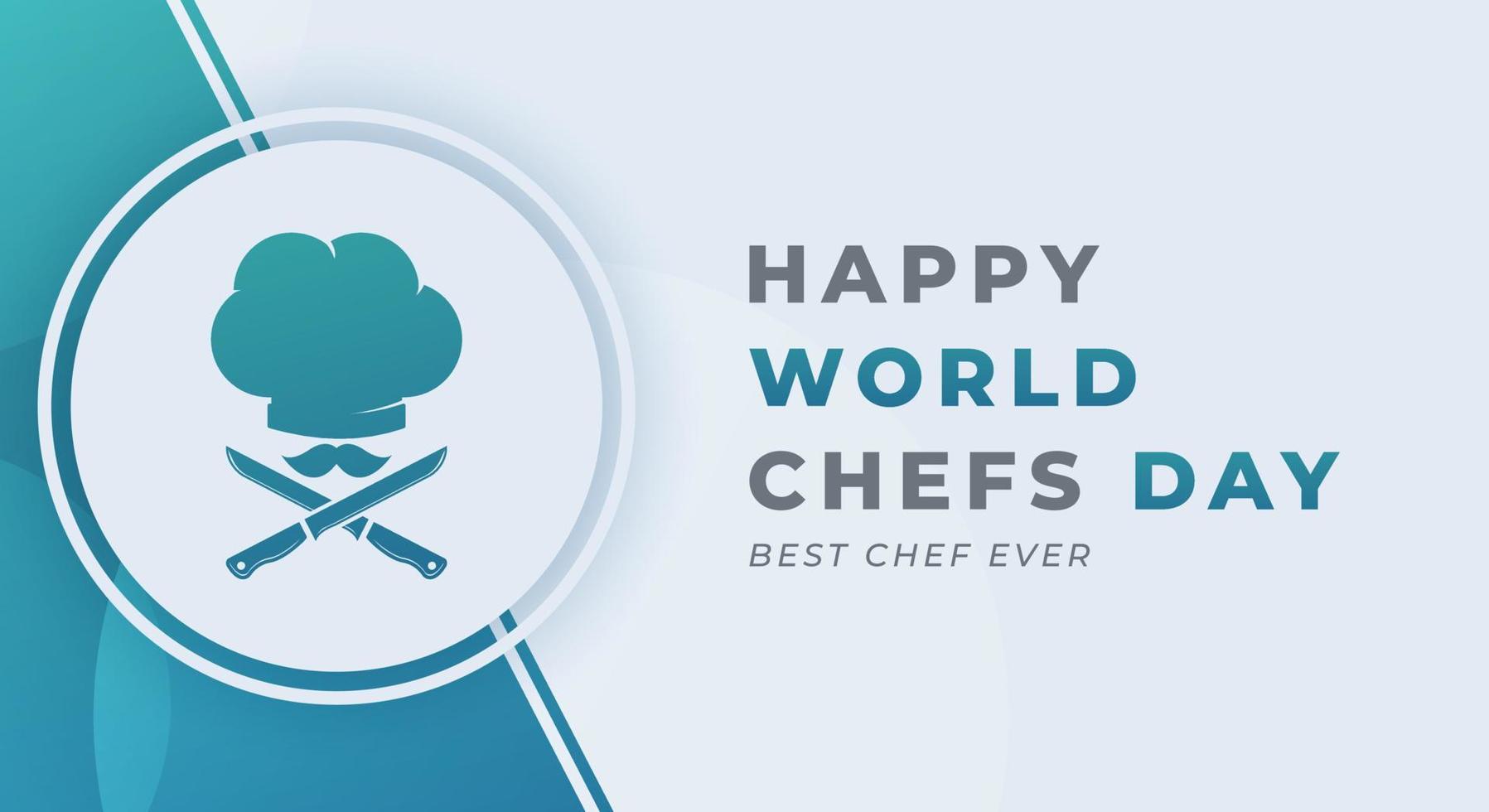 feliz día internacional de los chefs celebración de octubre ilustración de diseño vectorial. plantilla para fondo, afiche, pancarta, publicidad, tarjeta de felicitación o elemento de diseño de impresión vector