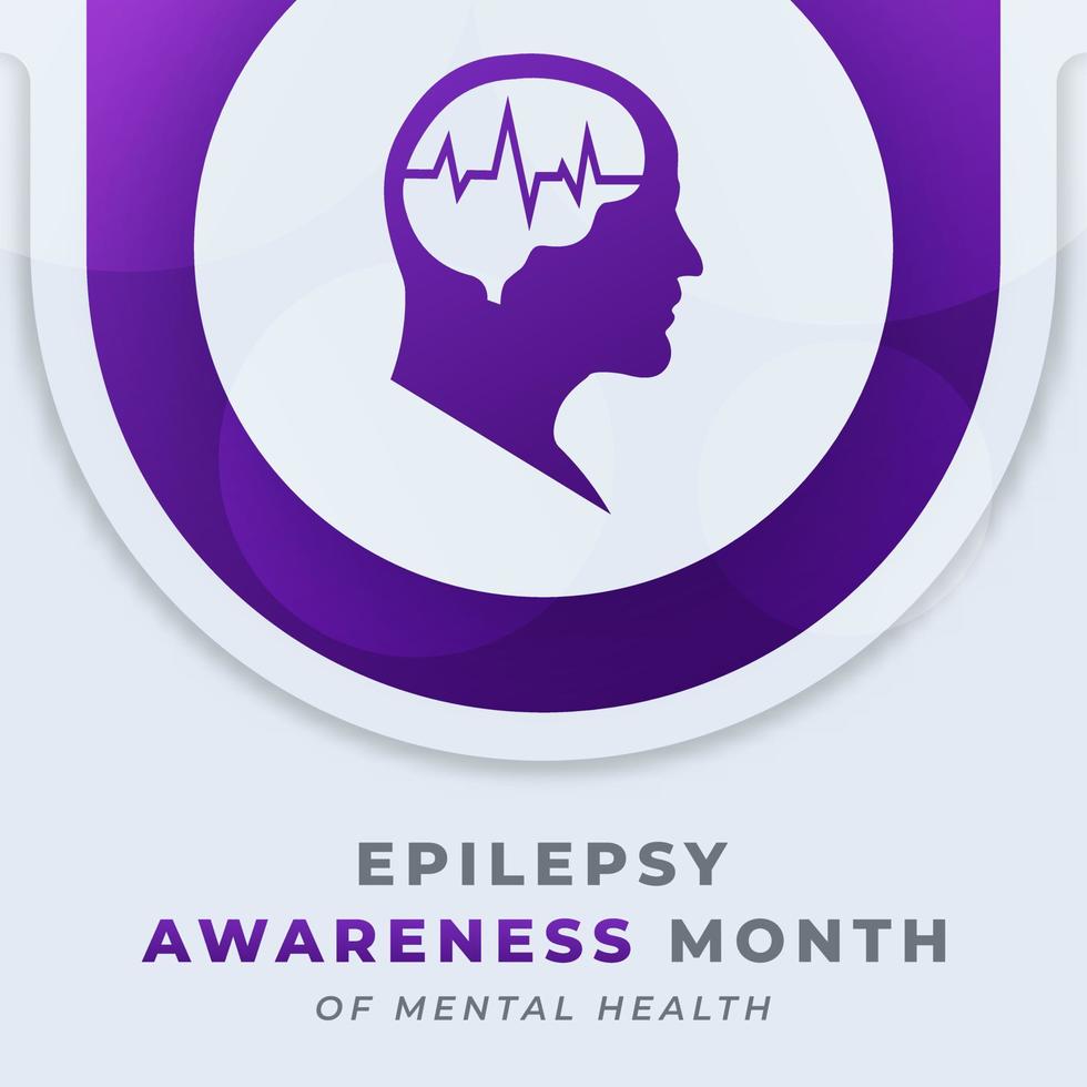 Epilepsy Awareness Month Celebration Vector Design Illustration for Background, Poster, Banner, Advertising, Greeting Card