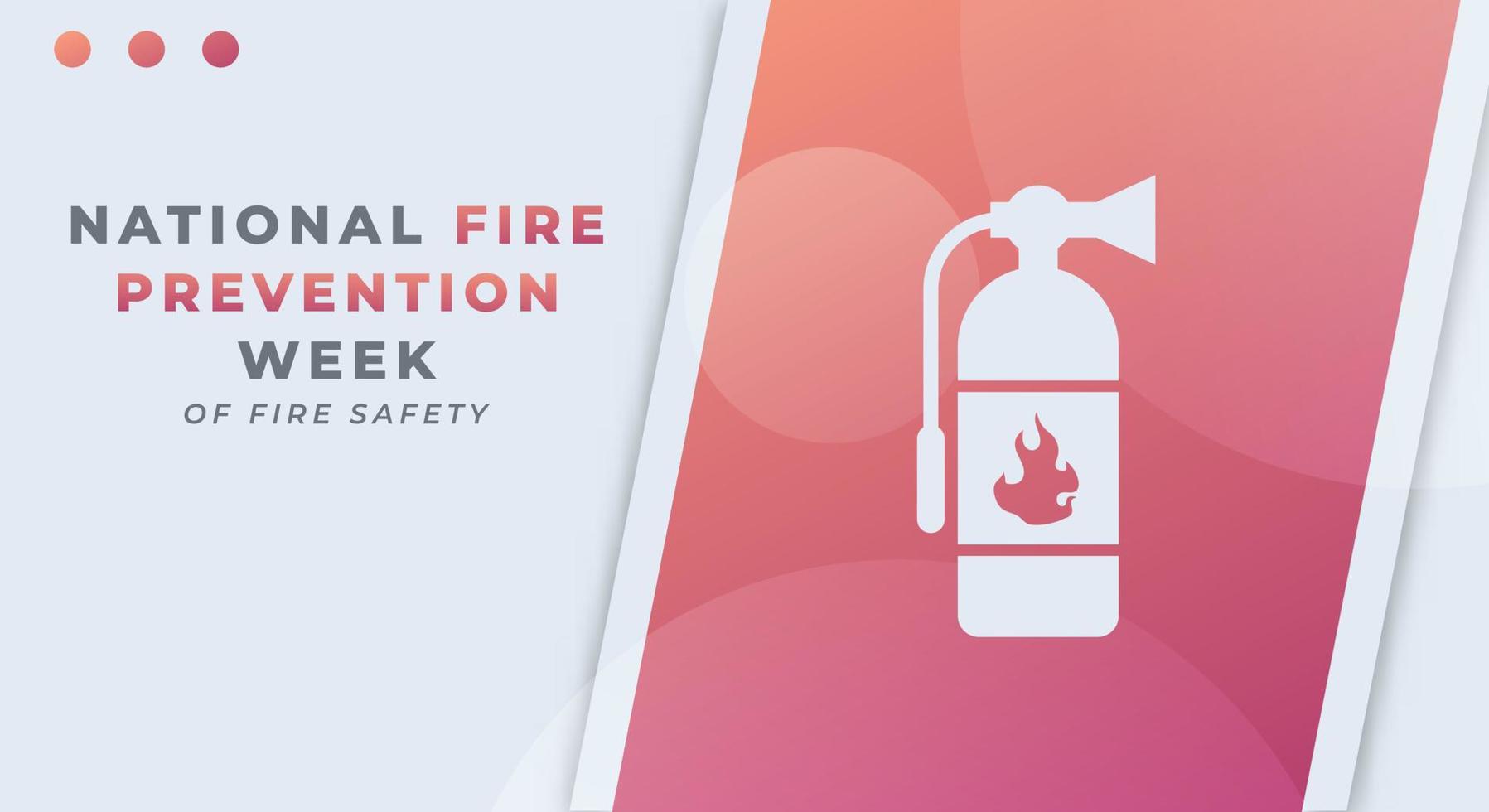 Happy National Fire Prevention Week Celebration Vector Design